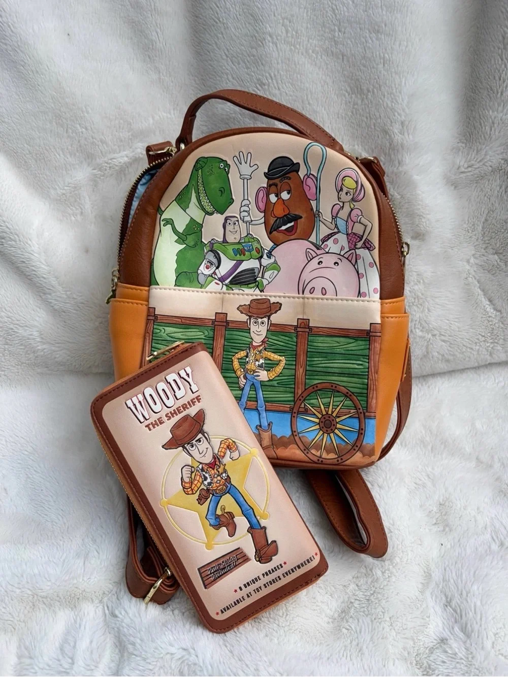 Pixar 25 Anniversary Toy Story Loungefly Backpack & Wallet Set